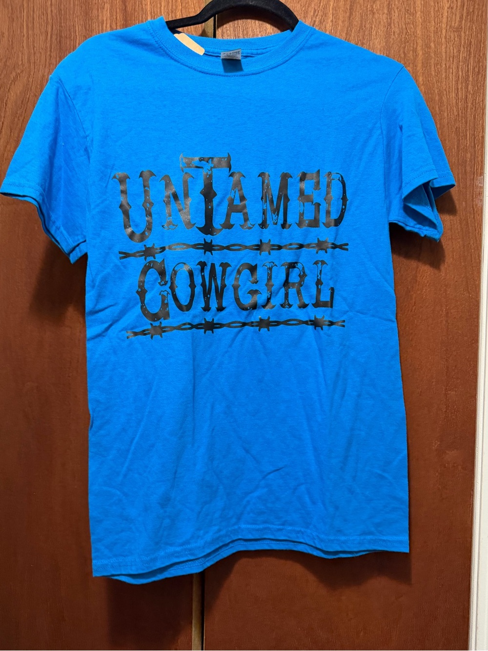Untamed Cowgirl Graphic Tee - Blue